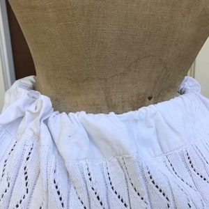 Antique Provence Knit Skirt, Handmade, French Farmhouse, Summer Beach Wear image 10