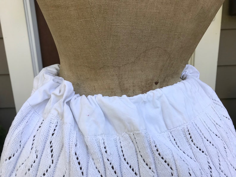 Antique Provence Knit Skirt, Handmade, French Farmhouse, Summer Beach Wear image 10