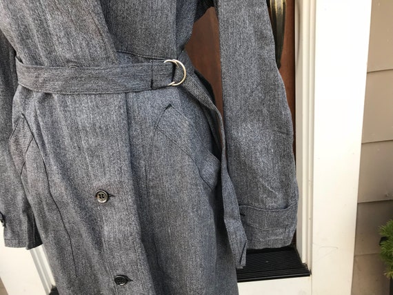 French Grey Marl House Coat, Chore Wear, Pockets,… - image 7