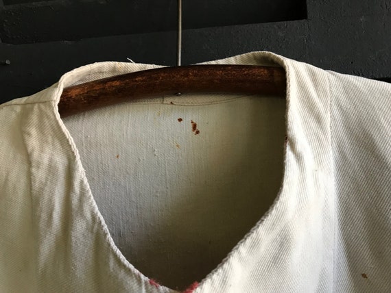 French Chore Jacket, Off White Cotton Twill, Gard… - image 9