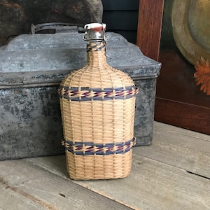 French Wicker Bottle, Spa Bottle, Pilgrimage, French Farmhouse Decor image 9