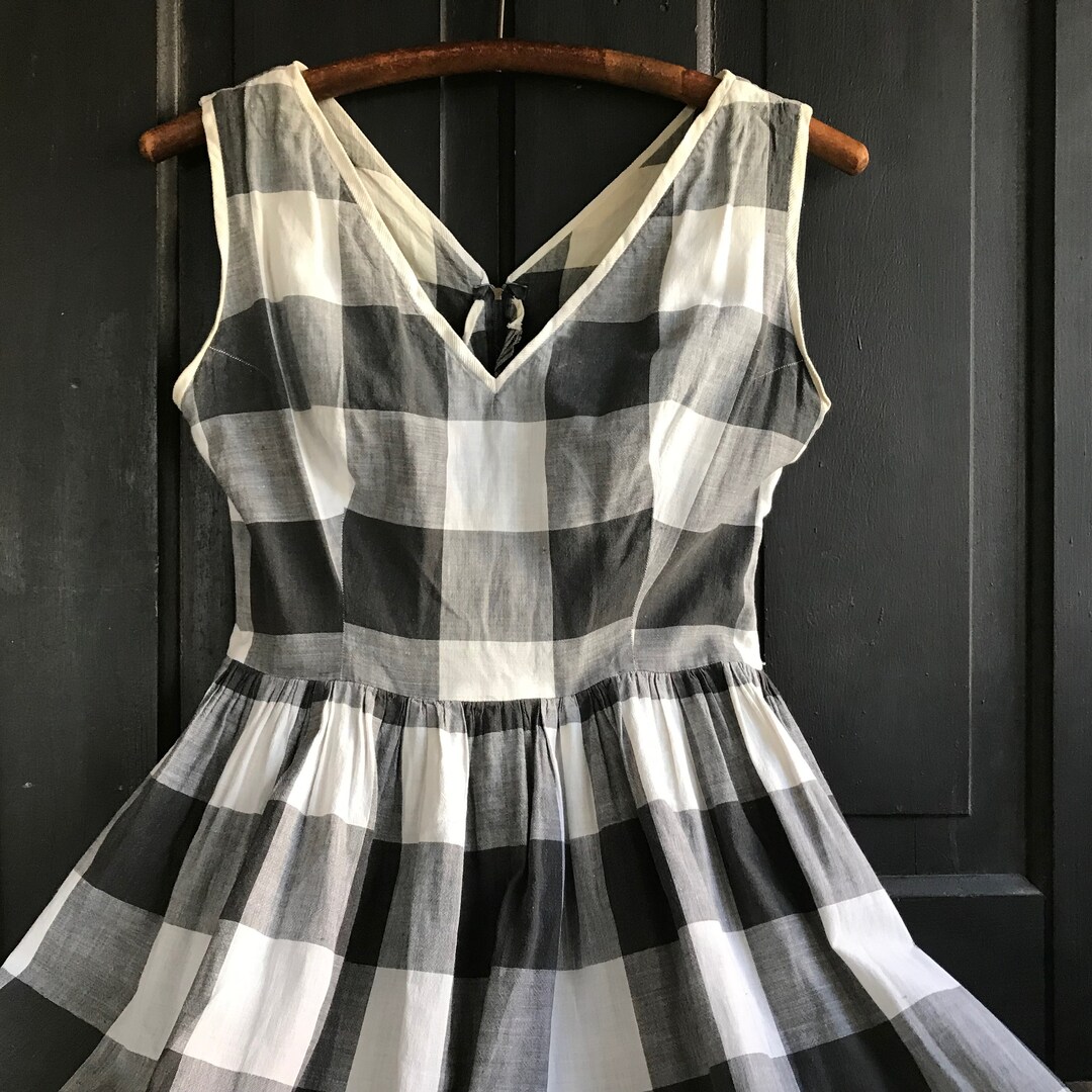 Quadretti Vichy Vestito Grembiule Zara Abito Da Ragazza Francese