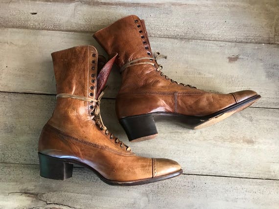 antique leather boots