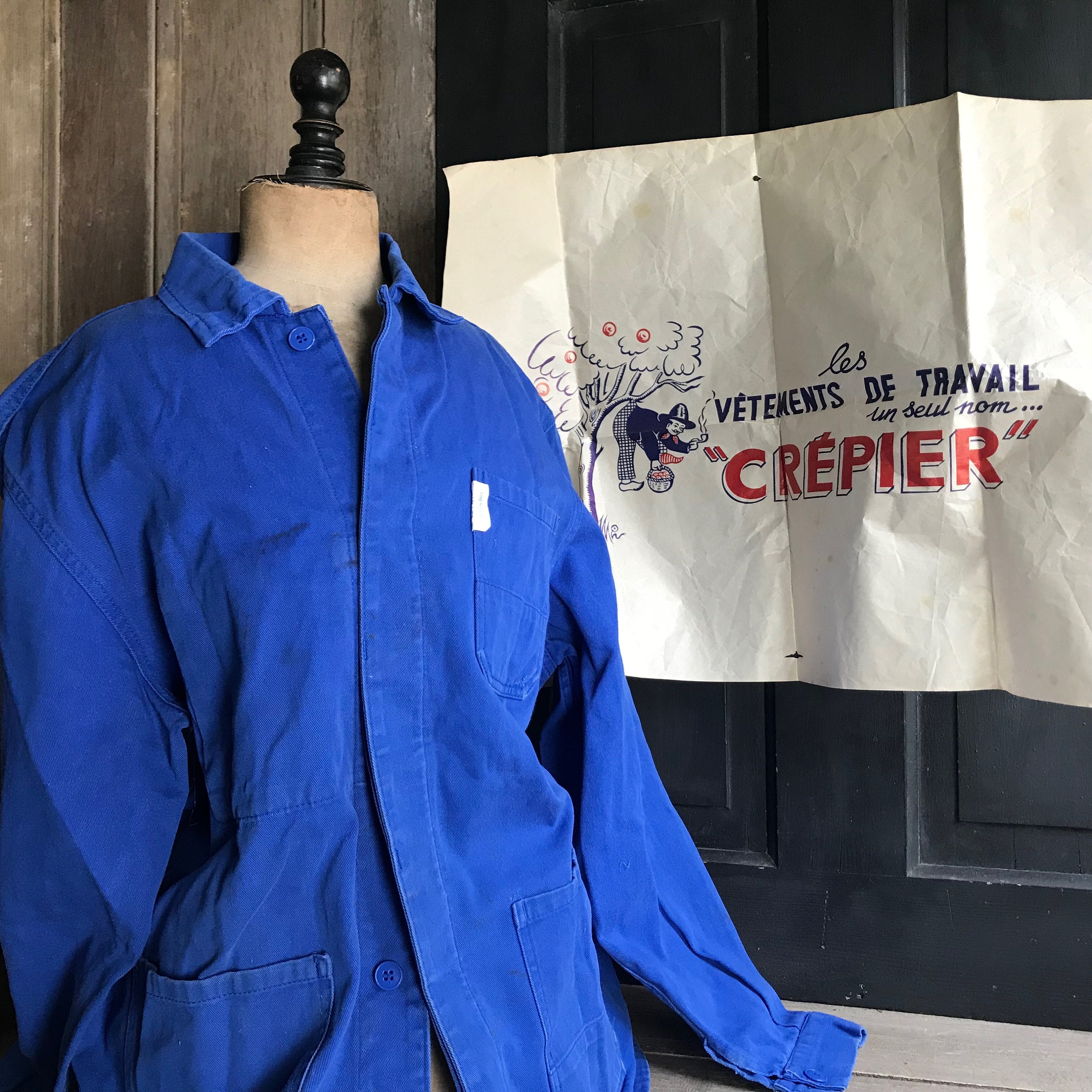 French Chore Jacket, Blue De Travail, Cotton Twill, Garden
