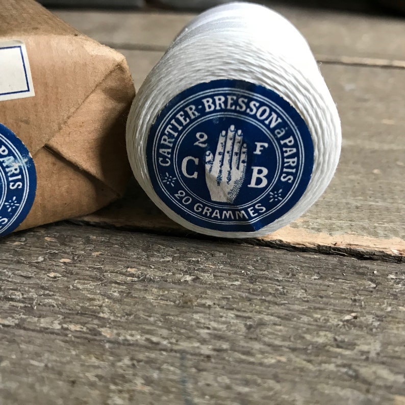 French Blanc Thread, Cartier Bresson, Original Packaging, 10 Pack, 20 Grammes Each image 7