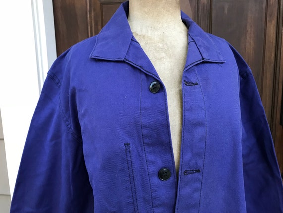 French Chore Jacket, Blue de Travail, Cotton Twil… - image 5