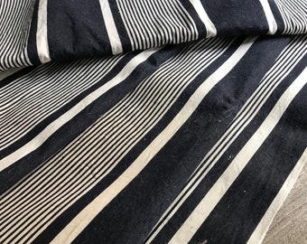 French Stripe Ticking, Azul índigo escuro, Projetos de costura de estofados, Tecidos históricos franceses