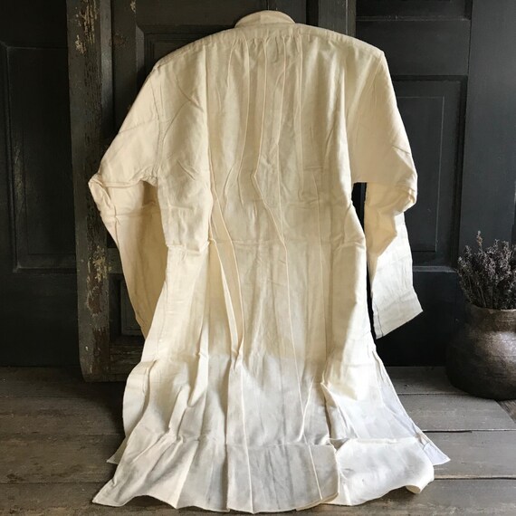 French Striped Shirt, Brushed Cotton Chemise, Nig… - image 6