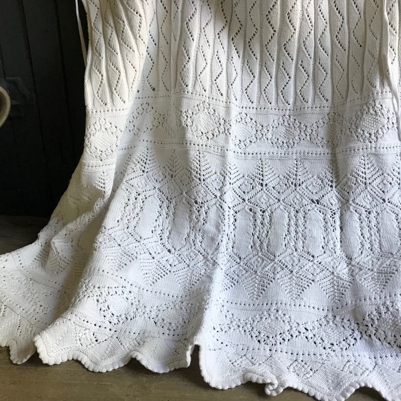 Antique Provence Knit Skirt, Handmade, French Farmhouse, Summer Beach Wear image 5