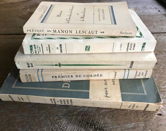 1950s French History Book Collection, 5 Paperbacks, French Text