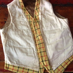 1928 Boys Wool Waistcoat Vest, England, Master of The Devon and Somerset Staghounds Sons, Rare Handmade Wool Vest image 5
