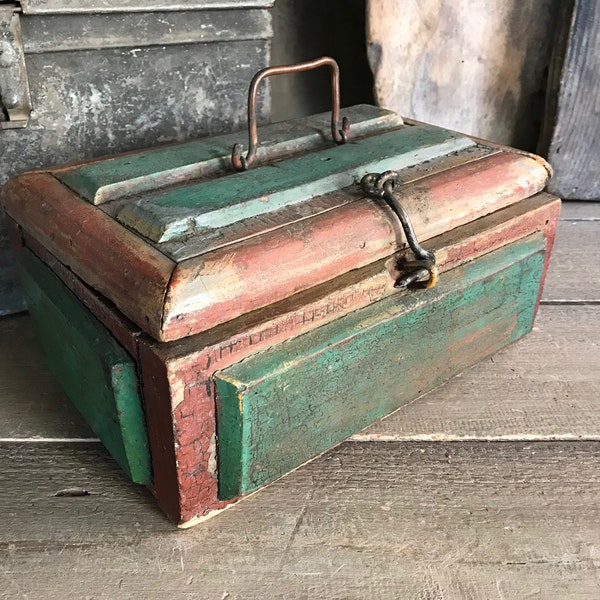 Painted Wood Box Etsy