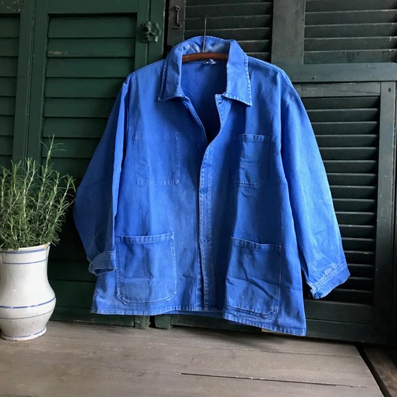 French Indigo Work Wear Jacket, Bleu De Travail C… - image 4