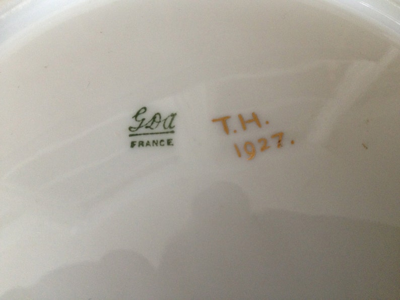 1927 GDA Limoges Plate Made in France Handpainted Floral Etsy