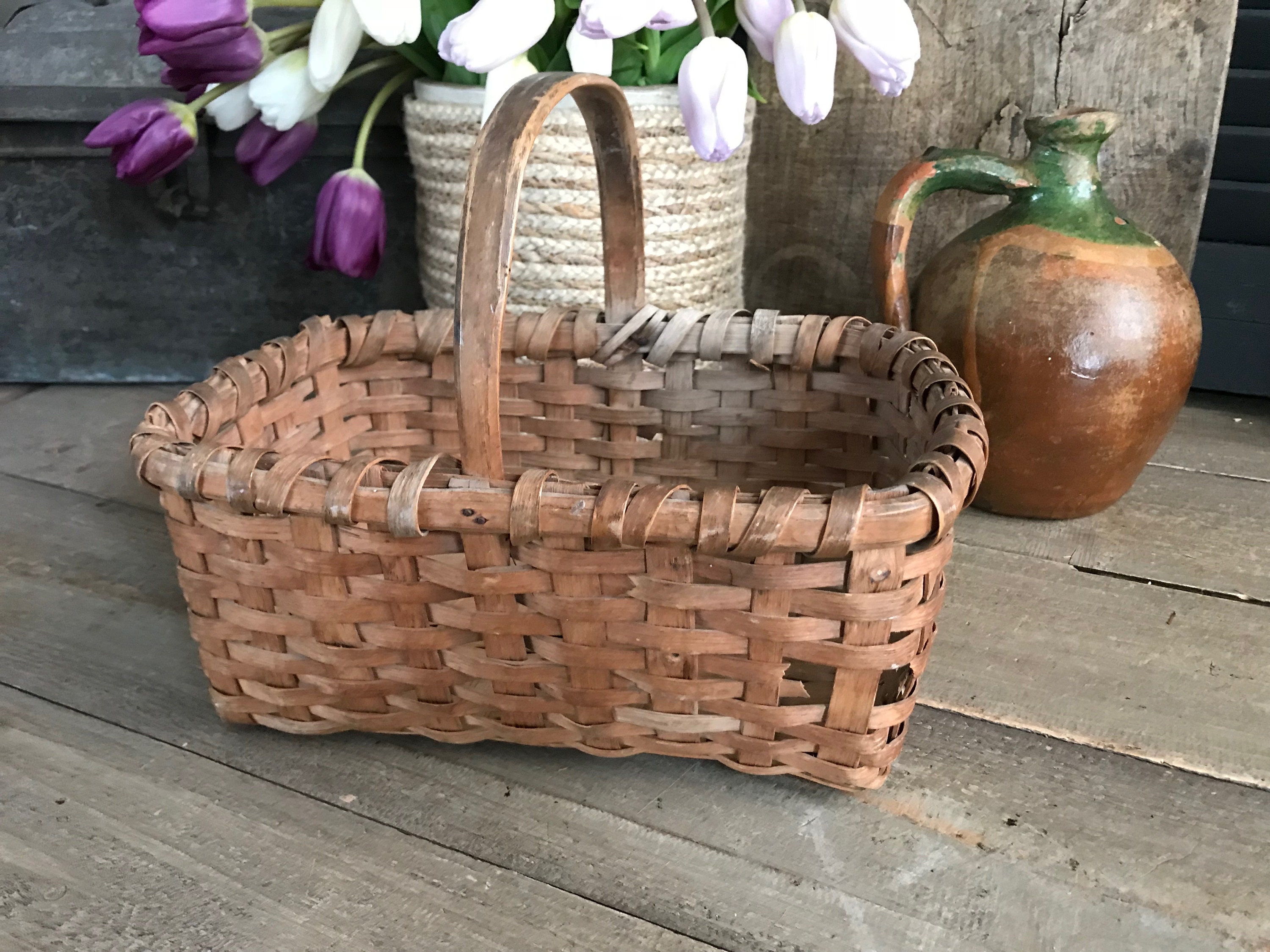 Cesta de recolección de sauce rústico cesta de mimbre | Etsy