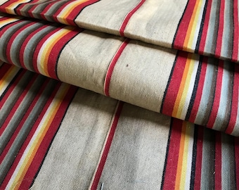 24インチ×42インチ 美しいストライプ柄 ヴィンテージ ティッキング生地