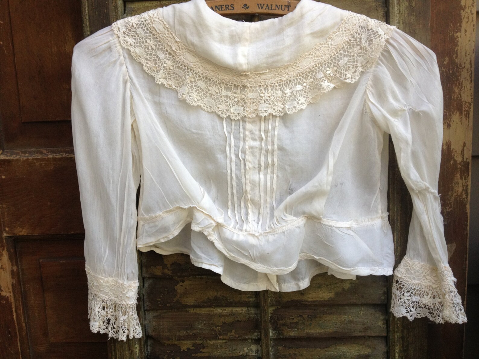 Blouse vintage écru main image 1