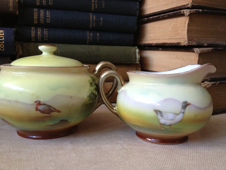 Bavarian Cream and Sugar Bowl Royal Bayreuth Porcelain China Etsy