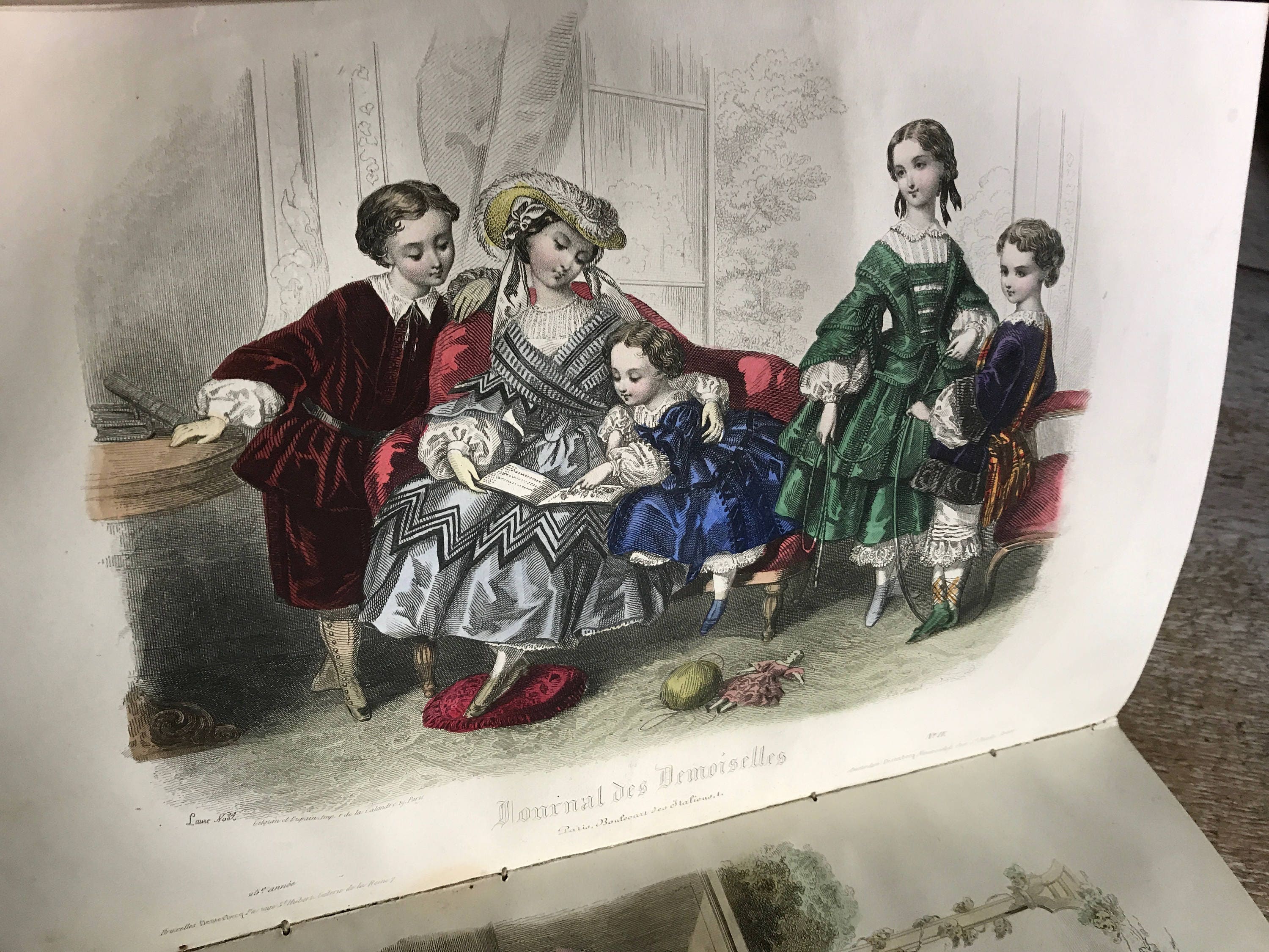1857 Journal De Desmoiselles, French Couture, 19th Century