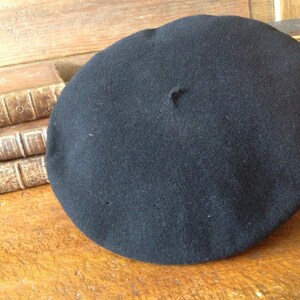 French Wool Beret Hat Cap L Aiglon Pure Laine Wool Black - Etsy