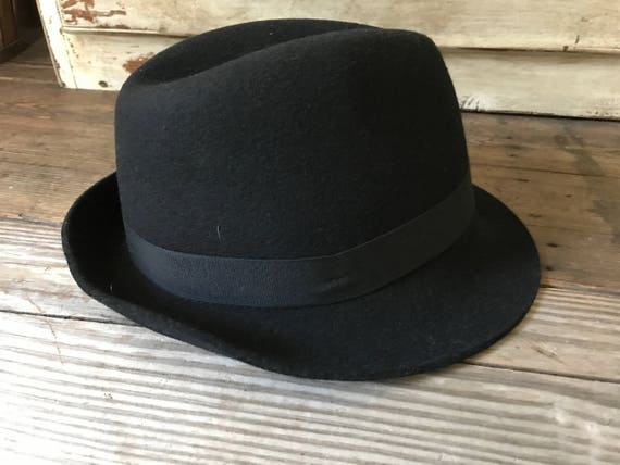 Christys London Black Felt Fedora Hat, 100% Wool … - image 5