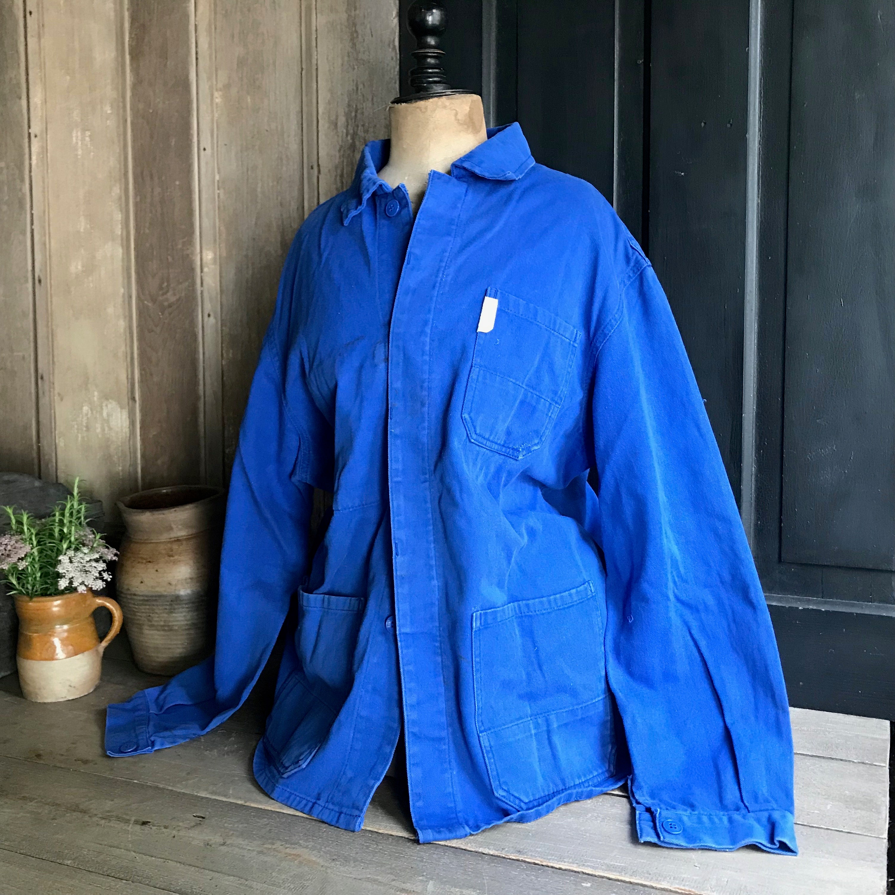 French Chore Jacket, Blue De Travail, Cotton Twill, Garden
