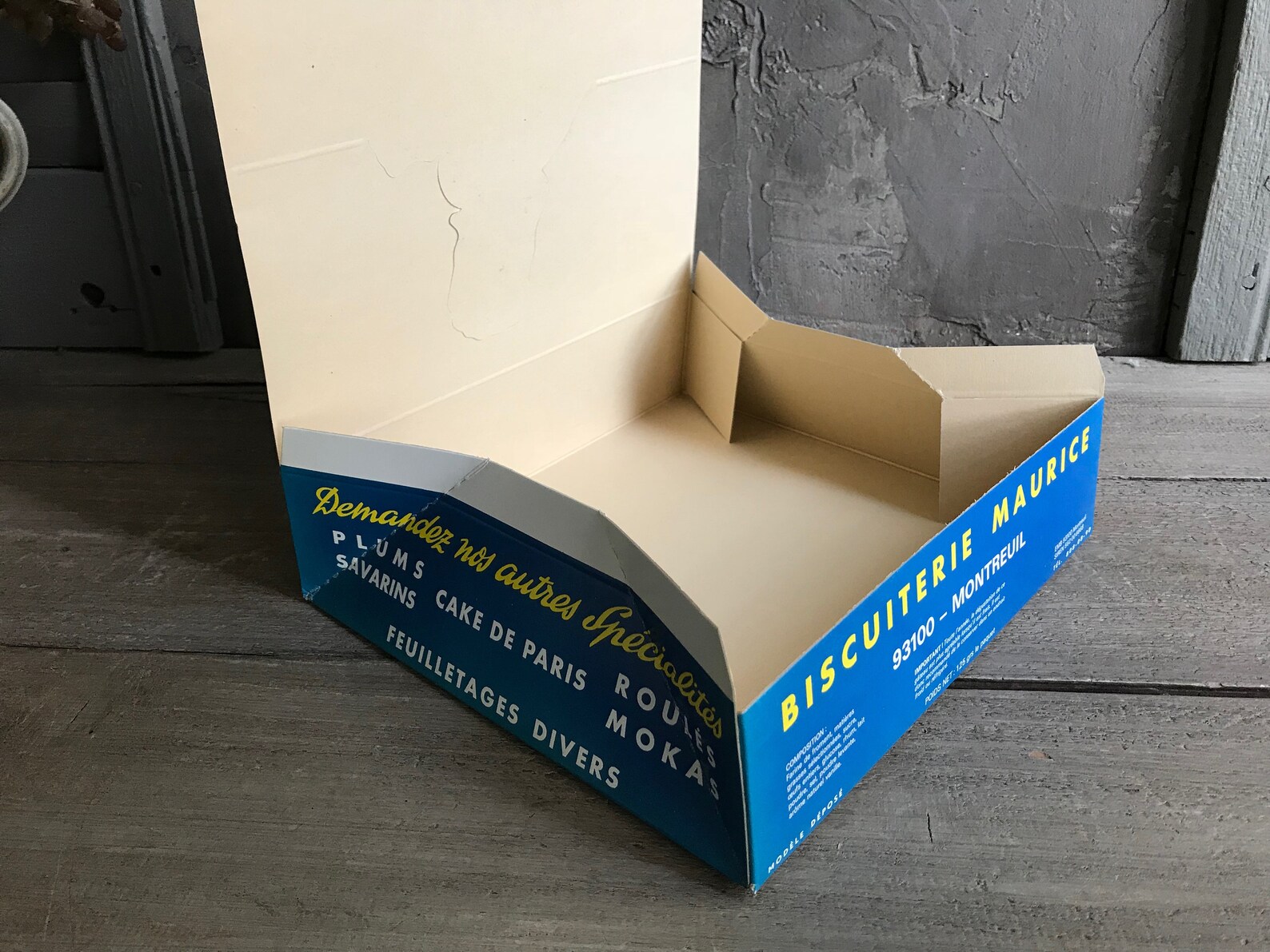 1950s French Bakery Cake Box Presentation Box Maurice Cake Etsy