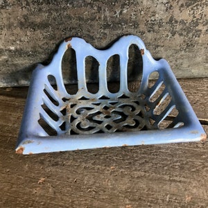 Porte-savon Ancien En Fonte émaillée Blanc - Objet De Toilette Vintage
