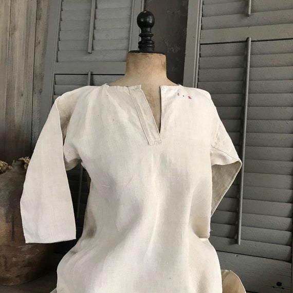 Rustic French Hemp Smock, Shirt, Chemise, Peasant