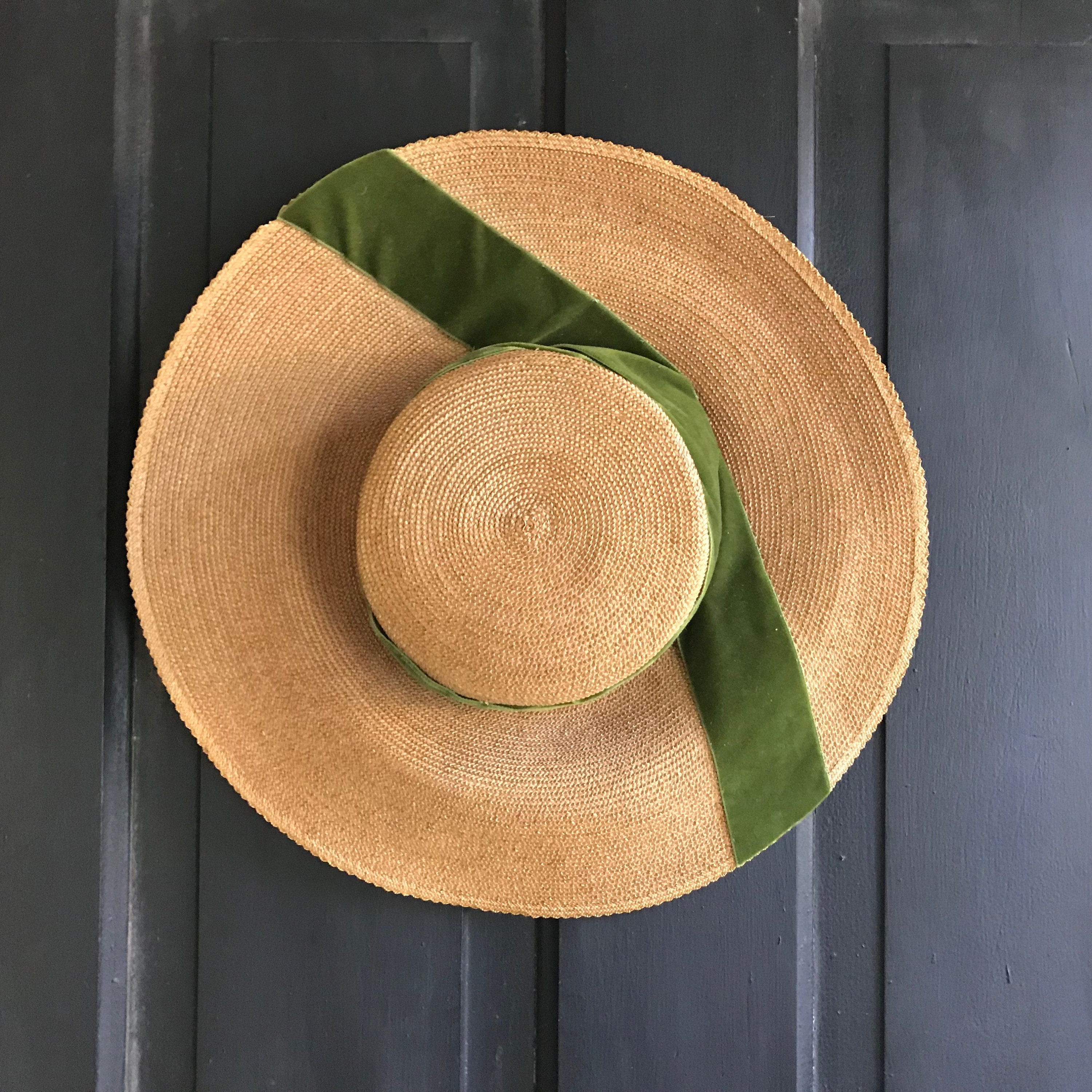Fenwick Vintage 1930\'s-1840\'s Brown Straw Hat 22\