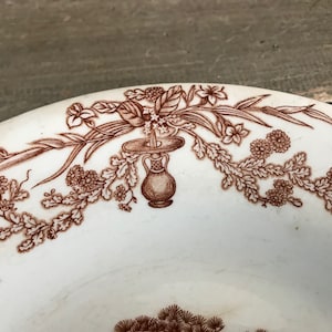 French Gien Faïence Plate, Stoneware, Floral, Médailles d'or, Yeddo, Diplome D'Honneur, French Farmhouse, Farm Table image 6