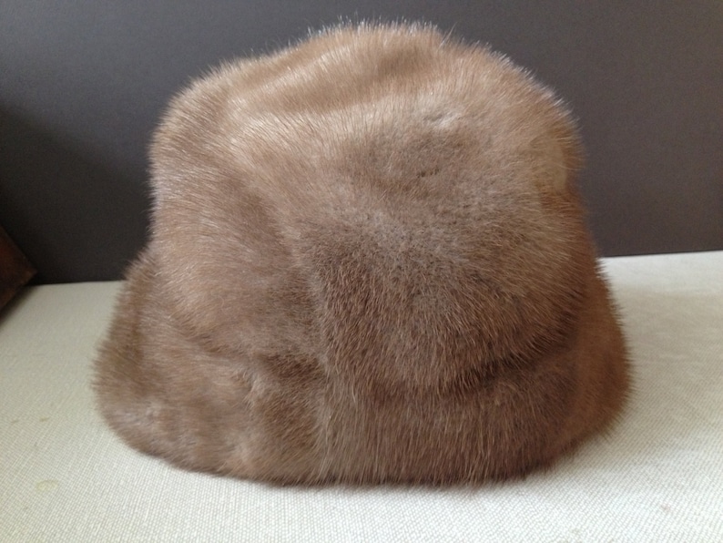 May include: A brown fur hat with a wide brim.