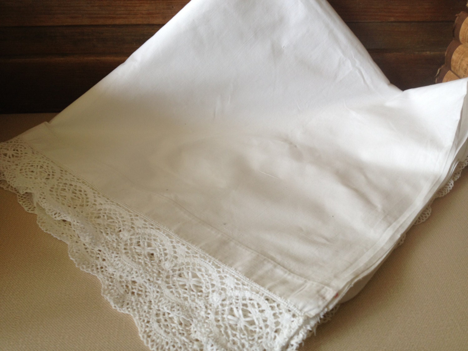 Lace Pillow Sham Coverlet Batiste White Cotton Lace Bolster Etsy