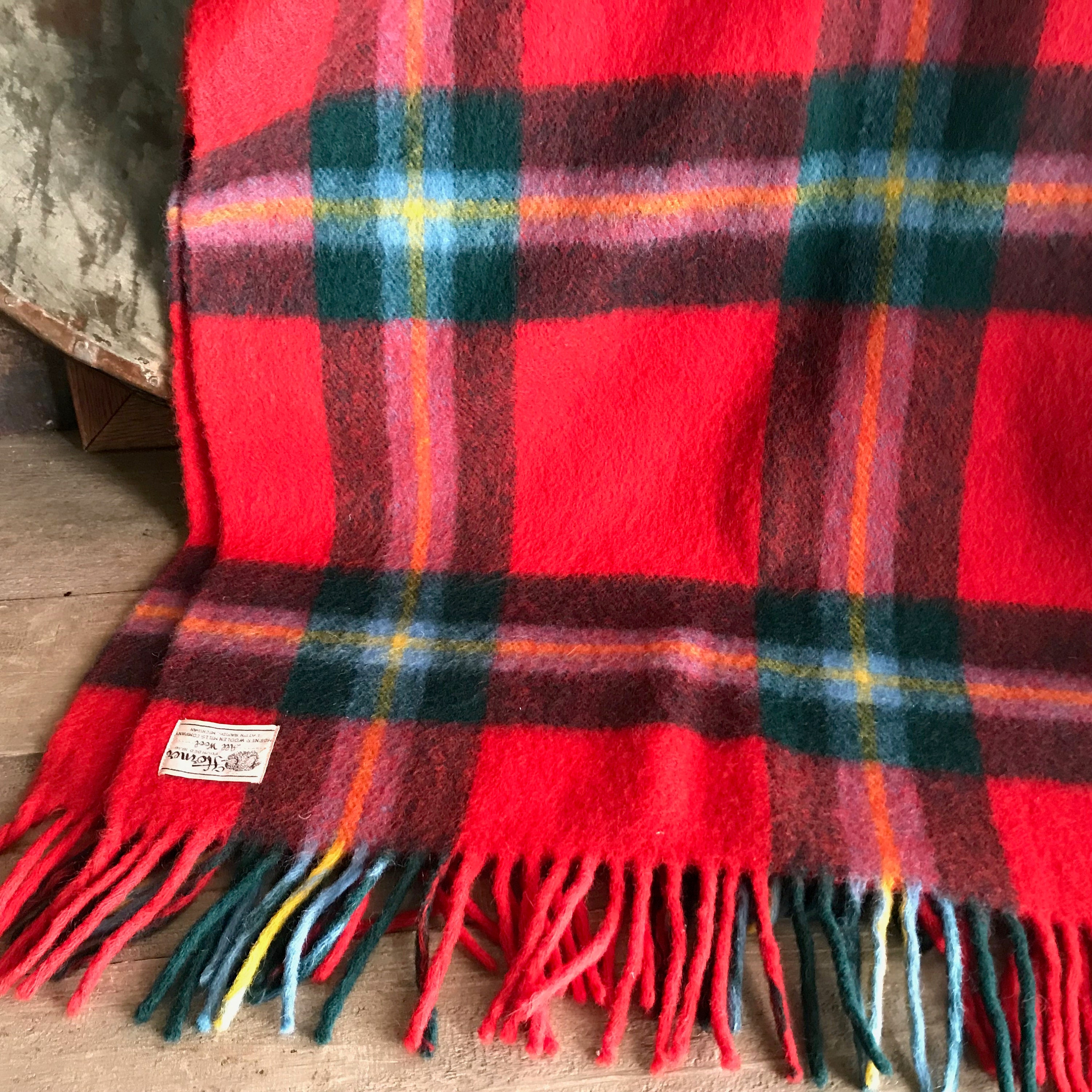 R&D.M.CO- / WOOL TARTAN CHECK BLANKET アールアンドディーエム