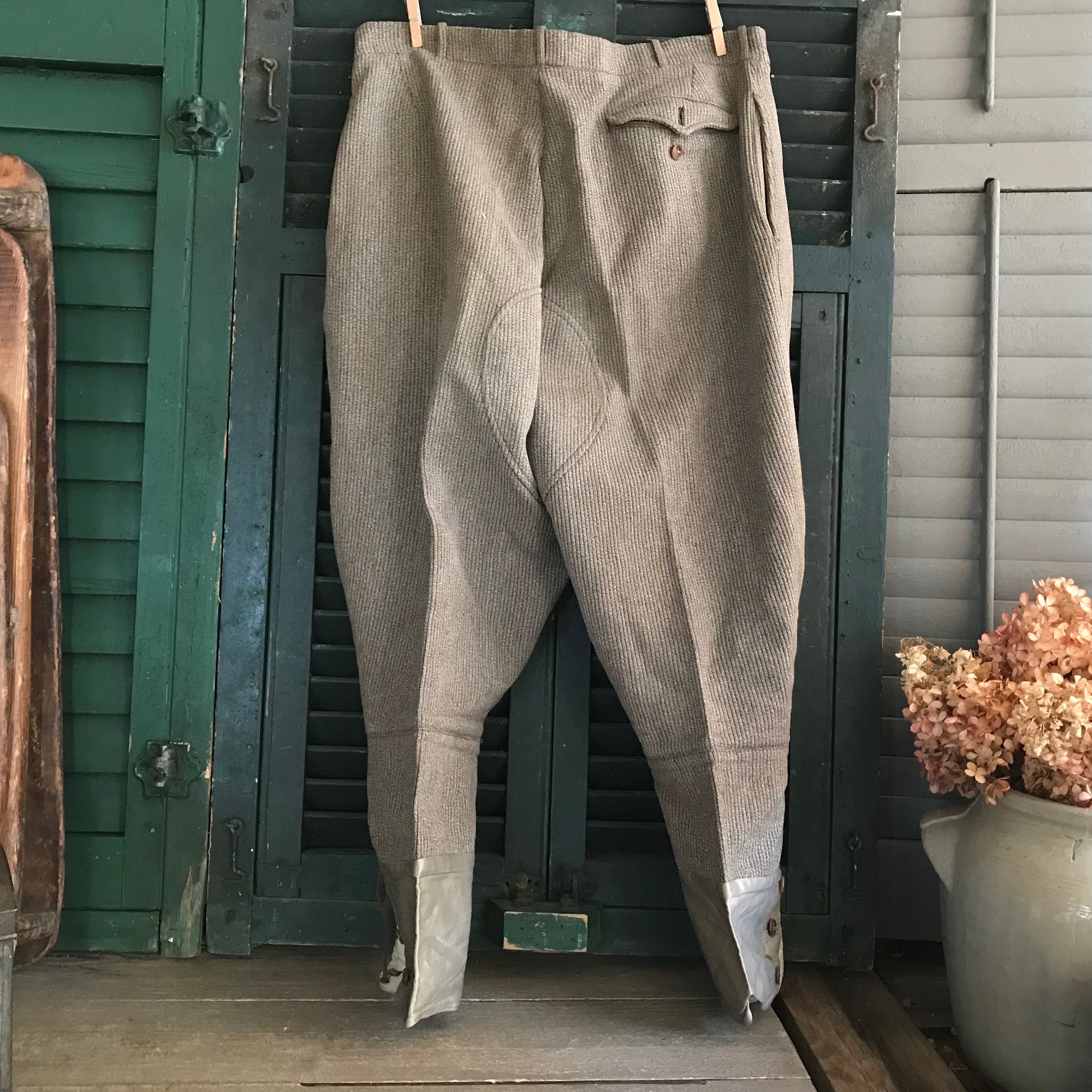 france vintage pants リネンジョッパーズアンティーク貝ボタン france vintage pants リネンジョッパーズアンティーク貝ボタン