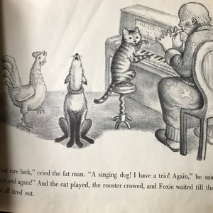 1949 First Edition Childrens Book, Foxie by Ingri and Edgar Parin d'Aulaire, Full Page Illustrations, Hardcover image 4