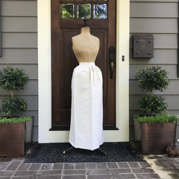 French Linen Cooks Apron, Bakers, Chefs, Authentic French Farmhouse Cuisine, Edwardian, Victorian Era