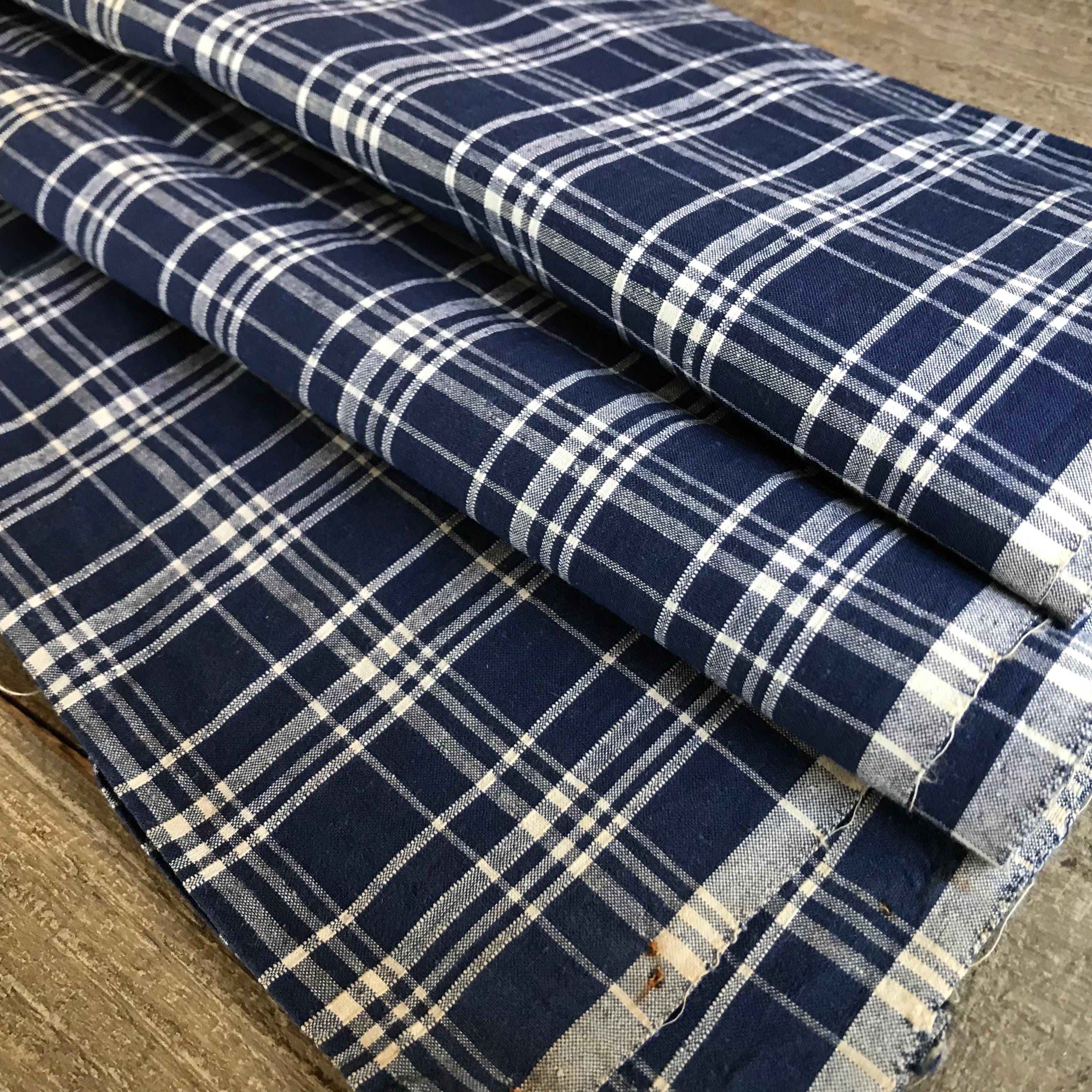 19世紀 フランス　アルザス　ケルシュ　リネン　インディゴ　クロス 19世紀 フランス アルザス ケルシュ リネン インディゴ クロス