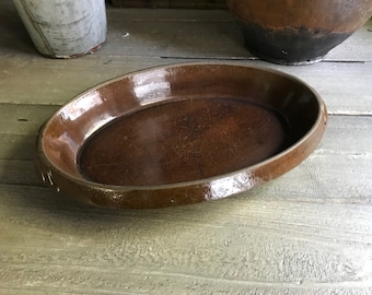 French Stoneware Gratin Dish, French Faïence, Pottery, French Farmhouse Cuisine