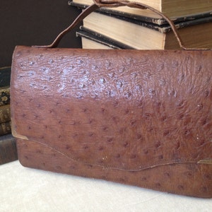 1920s Genuine Ostrich Leather Clutch Purse Handbag Folio Case - Etsy