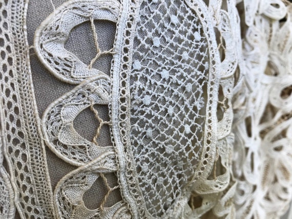 Edwardian Cream Lace Jacket, Wedding Ecru White A… - image 9