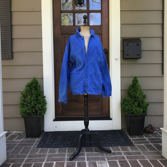 French Chore Jacket, Blue de Travail, Cotton Twil… - image 4