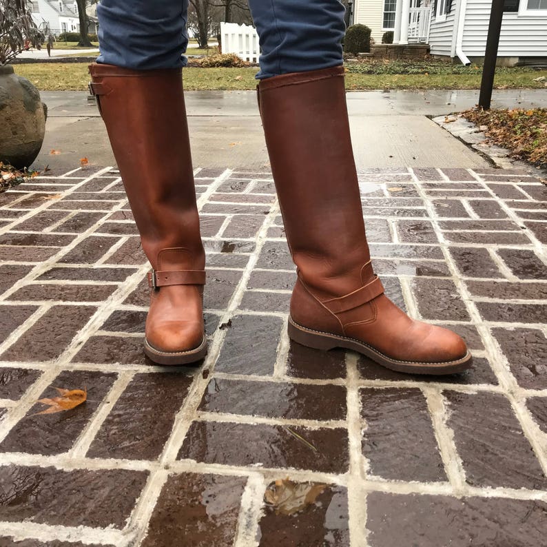 Reserved Mens Brown Leather Riding Boots Made in USA Etsy
