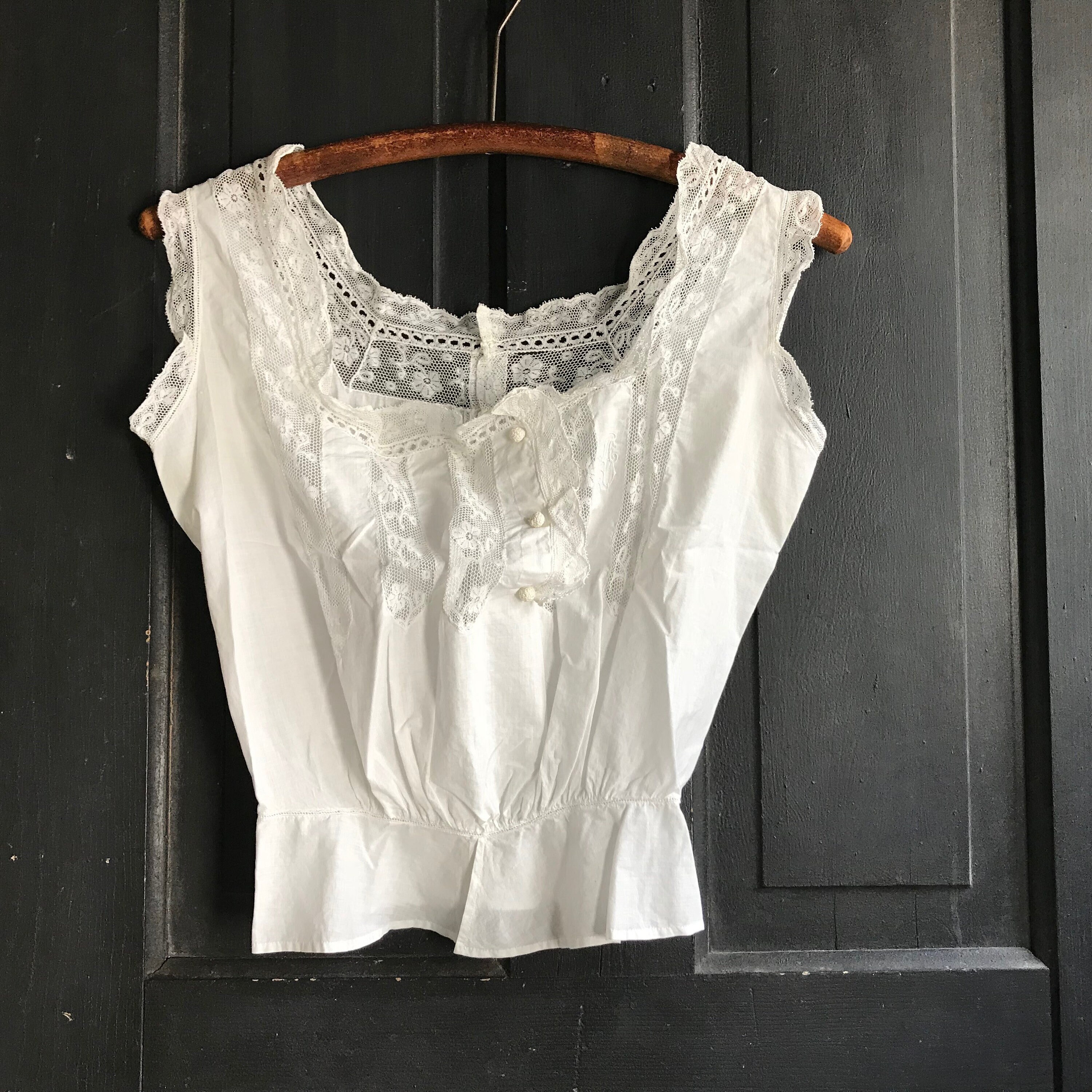 トップス France antique camisole corset cover Corset Cover/ Camisole / 19th Century Underpinning - Regular and