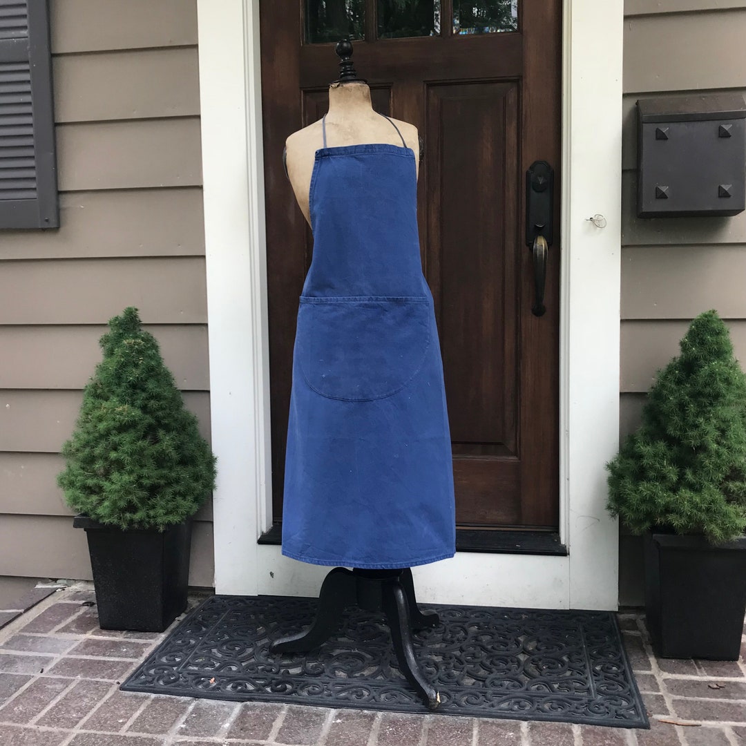 80s Vintage French Sanfor Faded Blue Cotton Chore Work Le Laboureur