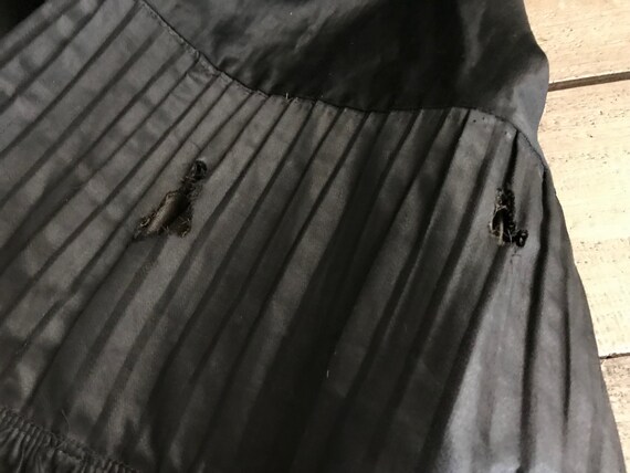 Antique 1800s Black Dress, Costume, Restoration, … - image 9