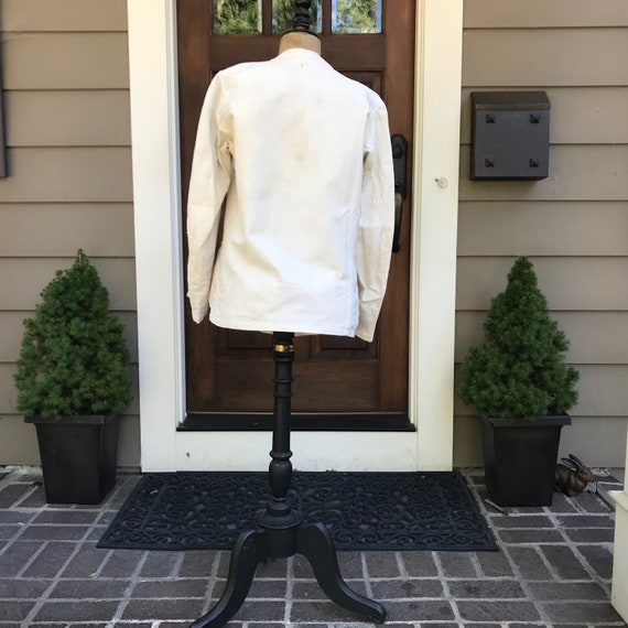 French Chore Jacket, Off White Cotton Twill, Gard… - image 5