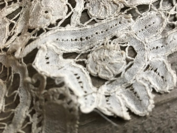 Antique Lace Collar, Hand Worked, Tape Lace, Tea … - image 9