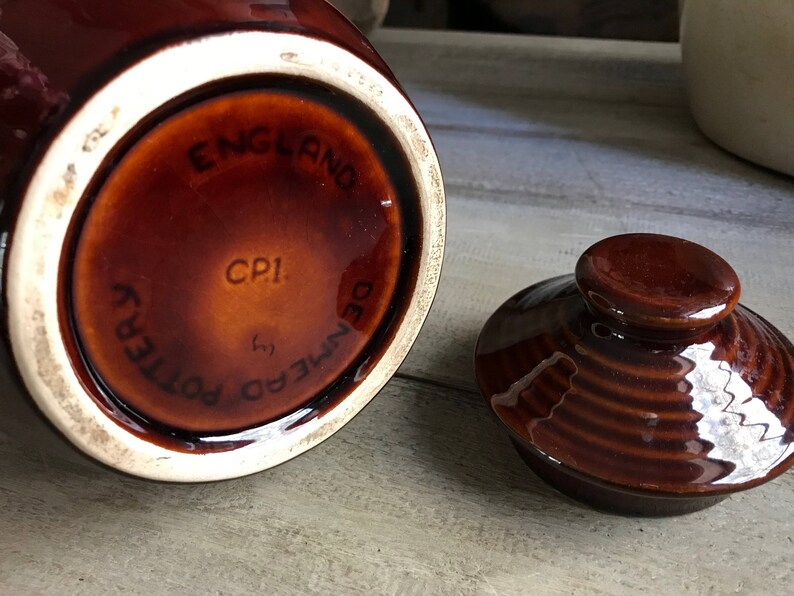 English Denmead Pottery Brown Pitcher Mid Century Pottery Etsy