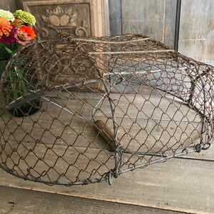 French Wire Harvest Basket, Garden Trug, Carrier, Oysters, Rustic French Farmhouse, Homesteading image 9